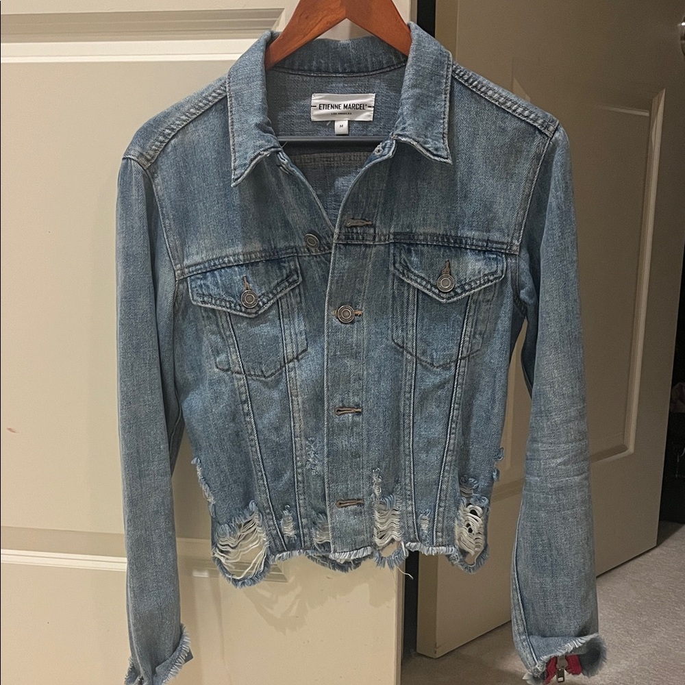 Etienne Marcel Distressed Blue Jean Jacket